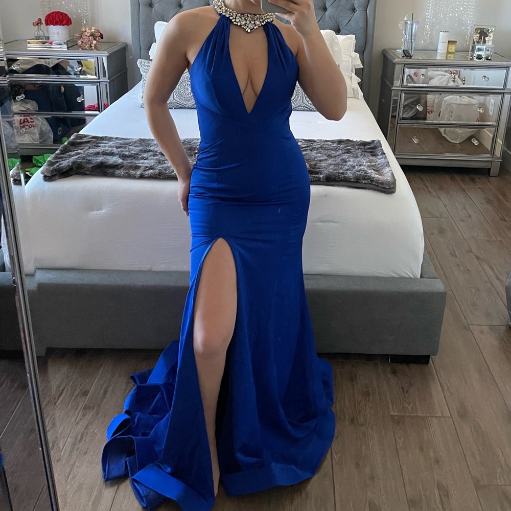 Mac Duggal Royal Blue Evening Dress